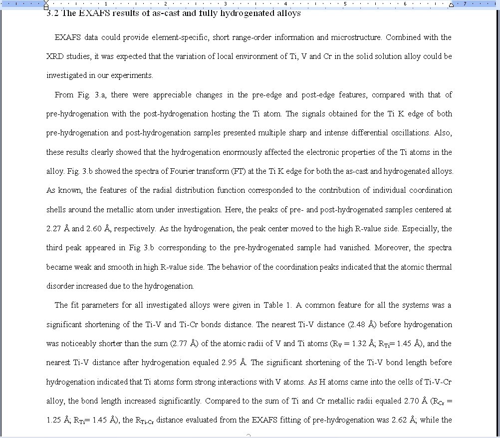 Sample text x-ray analysis original document